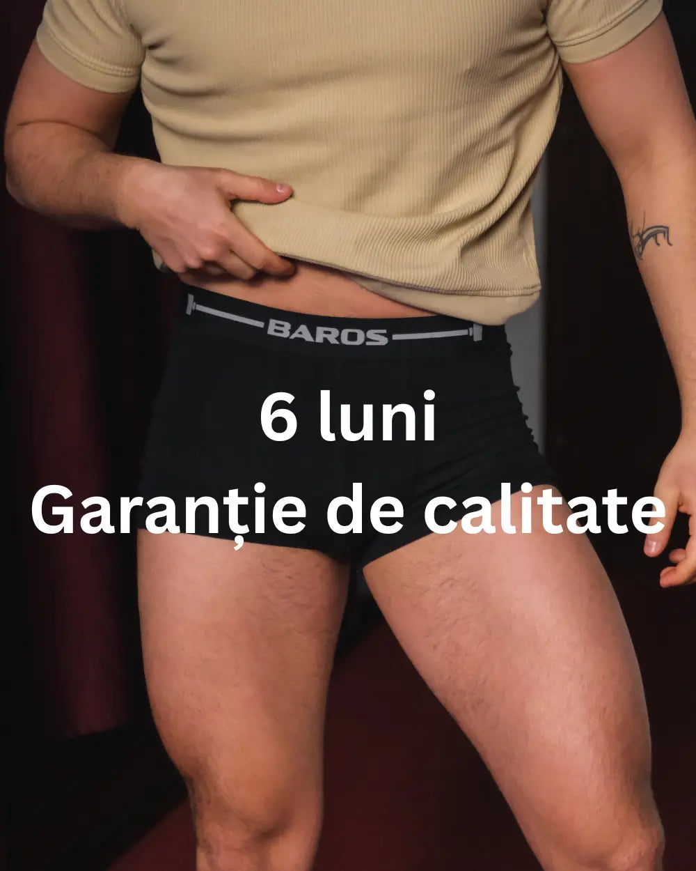 Boxeri Barbati Baros Premium Din Bumbac Organic Din Sertar