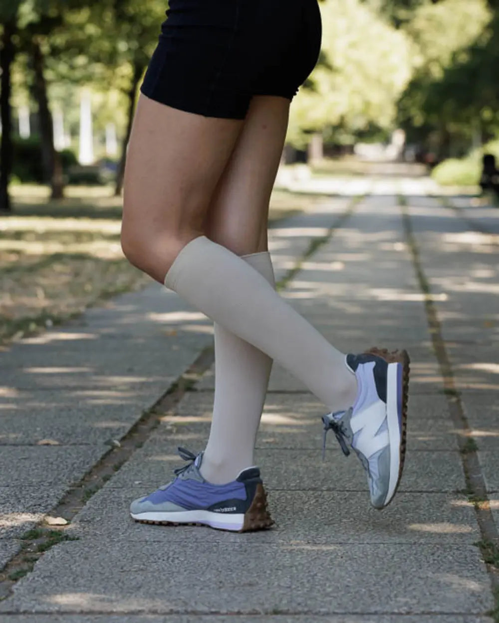 Set 2 perechi ciorapi compresivi DIN SERTAR, unisex, bej, fara cusatura Din Sertar