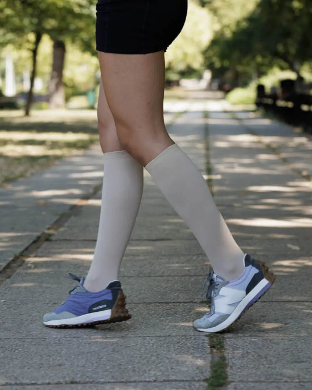 Set 2 perechi ciorapi compresivi DIN SERTAR, unisex, bej, fara cusatura Din Sertar