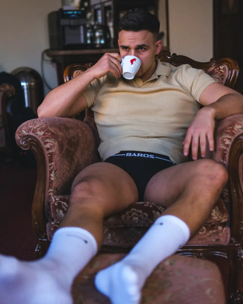 Boxeri Barbati Baros Premium Din Bumbac Organic Din Sertar