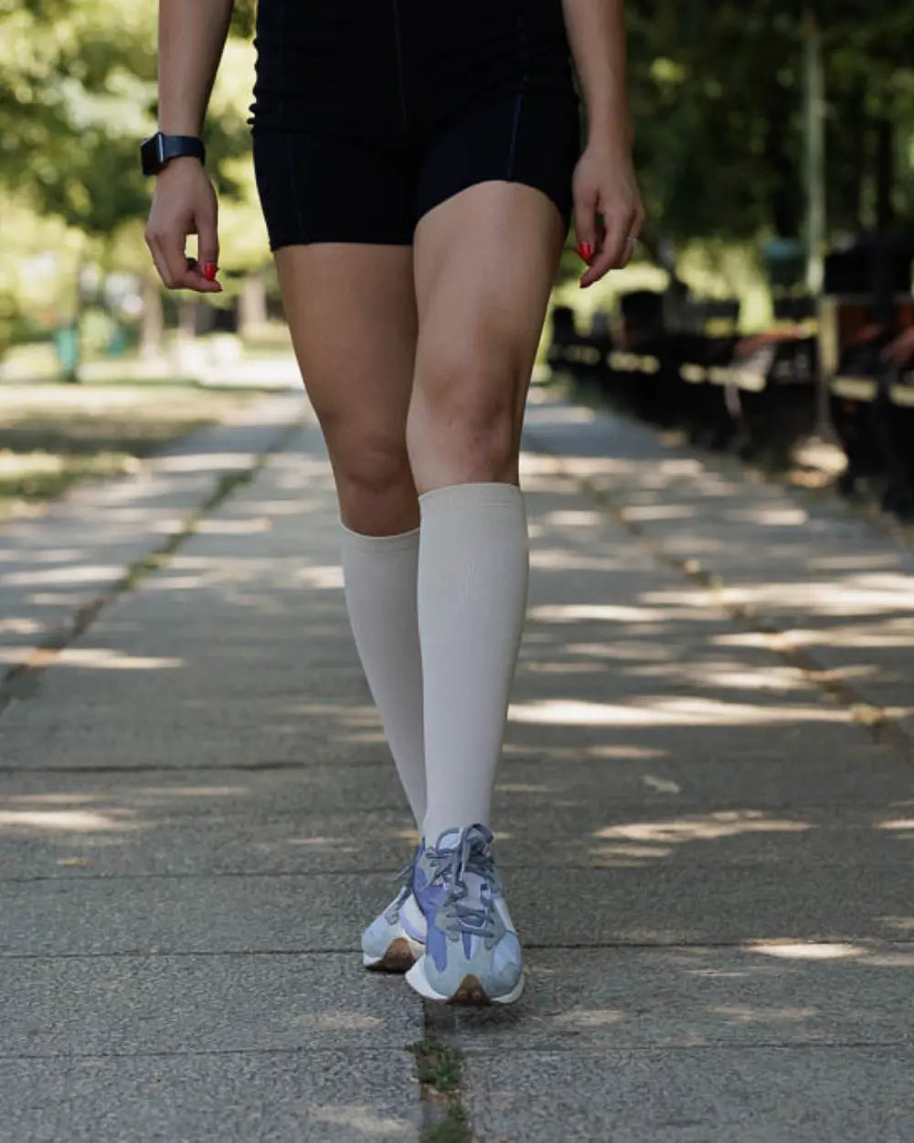 Set 2 perechi ciorapi compresivi DIN SERTAR, unisex, bej, fara cusatura Din Sertar