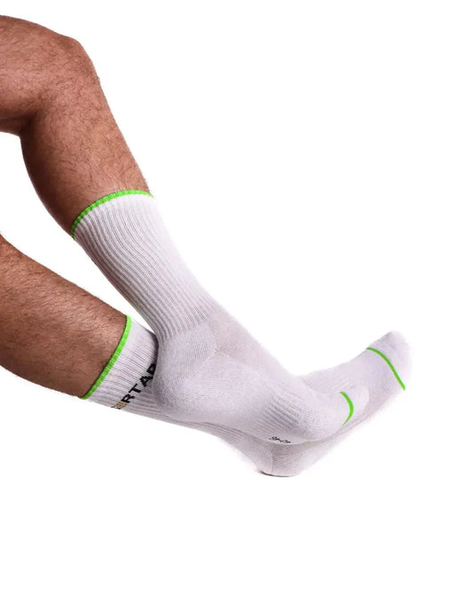 Set 3 Perechi Sosete Sport Barbati din Bumbac, lungi, albe, fara cusatura Din Sertar